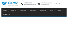 Tablet Screenshot of dpwplanthire.com.au